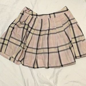 Short plaid pink aesthetic trendy skirt